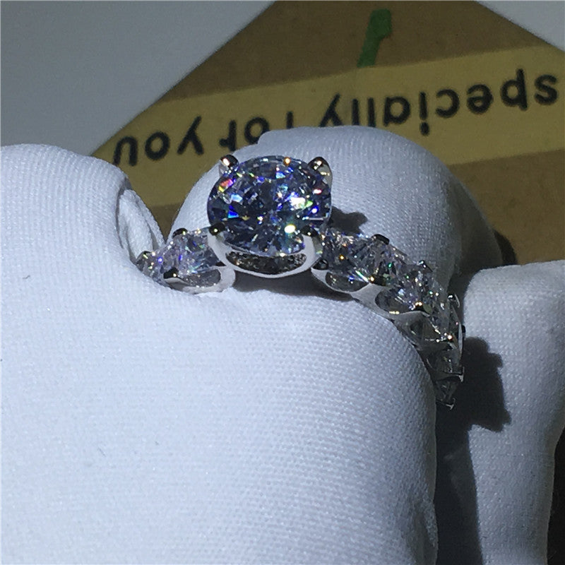 1ct Zirconia S925 Sterling Silver Promise Ring