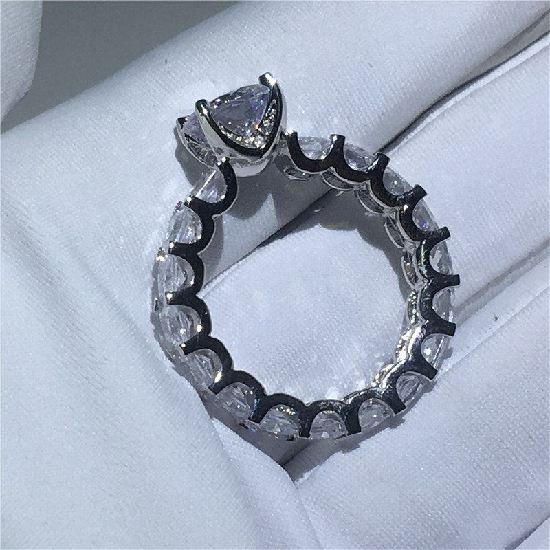 1ct Zirconia S925 Sterling Silver Promise Ring