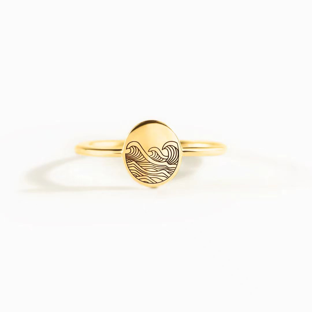 Sea Wave Storm Ring