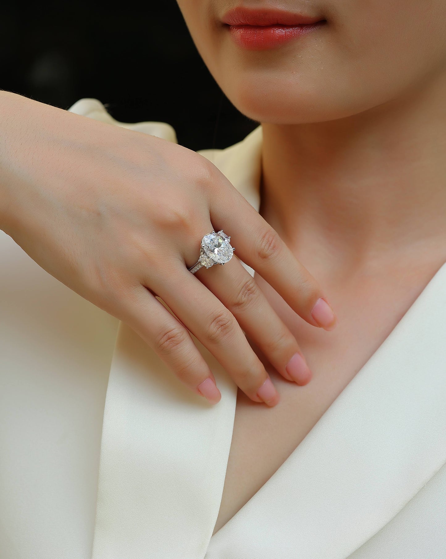 Crown Of Radiance Moissanite Ring
