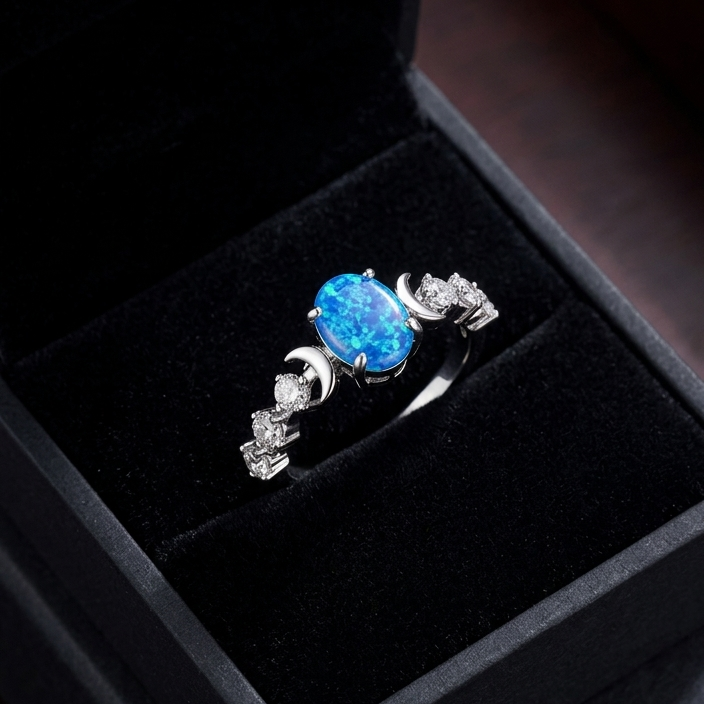 Love Moon Three Claw Ring
