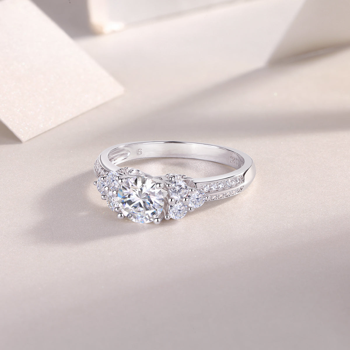 Coral Dream Moissanite Ring