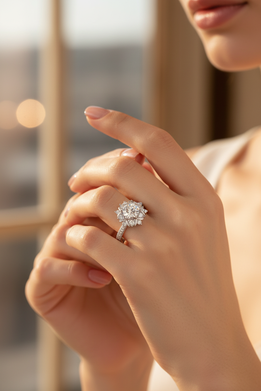 The "Essential Solitaire" 1-Carat Moissanite Ring