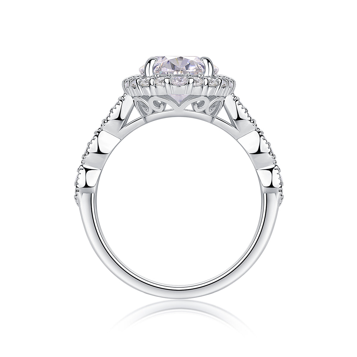 Moonlight Pupil Moissanite Ring