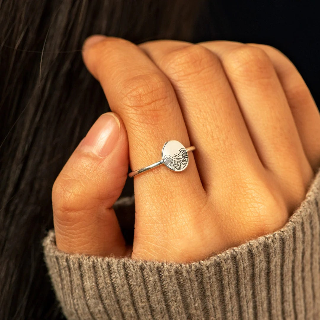 Sea Wave Storm Ring