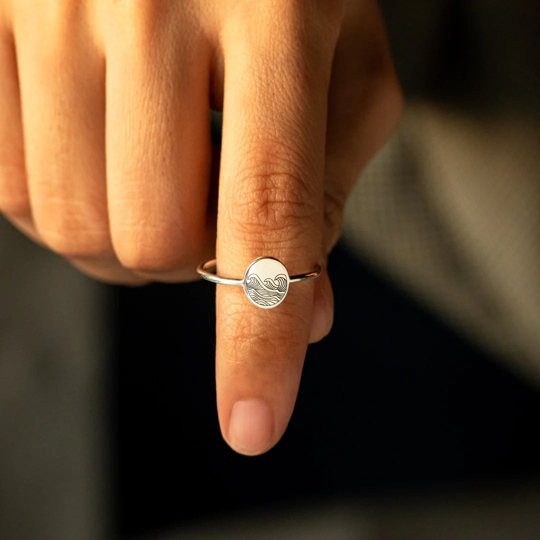 Sea Wave Storm Ring
