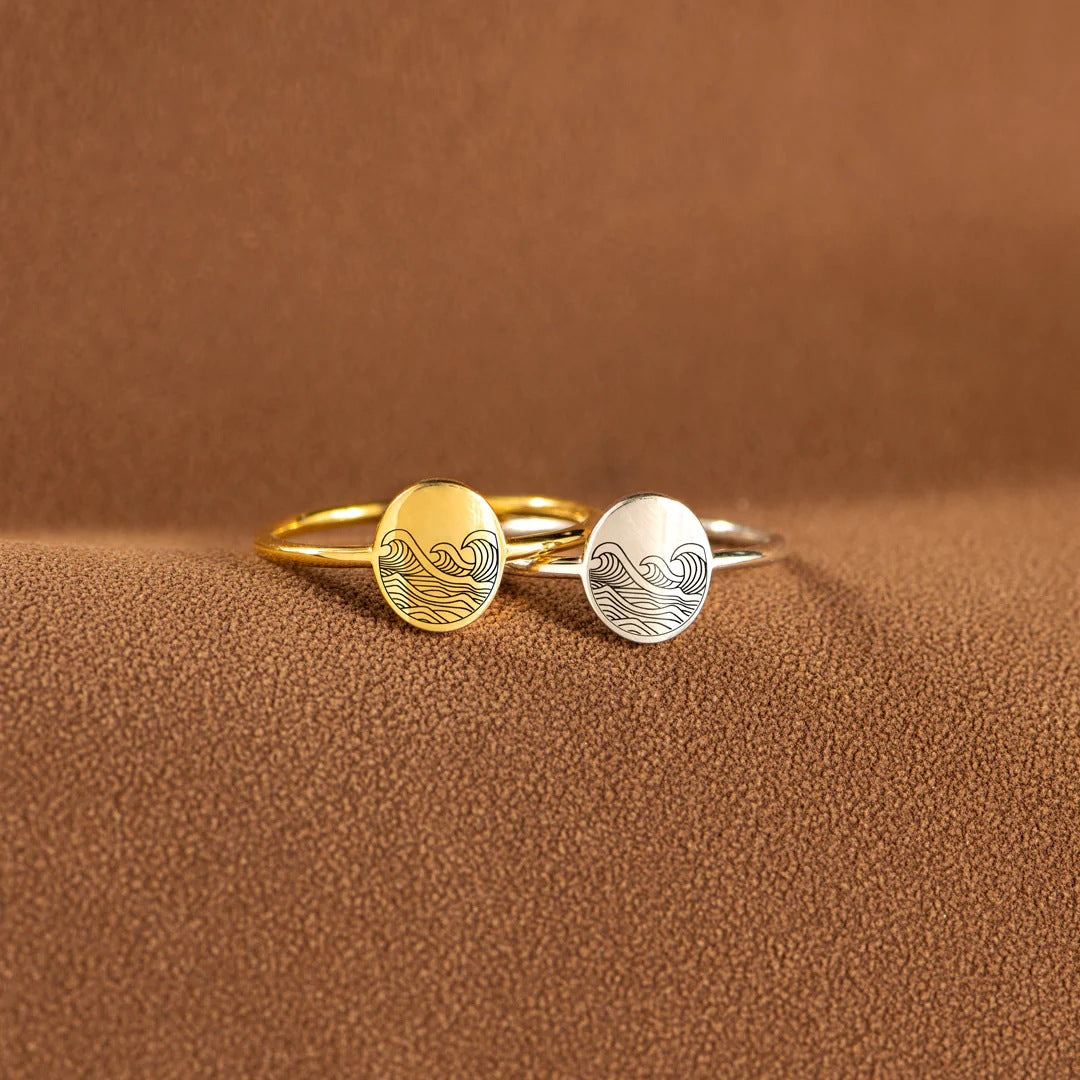 Sea Wave Storm Ring