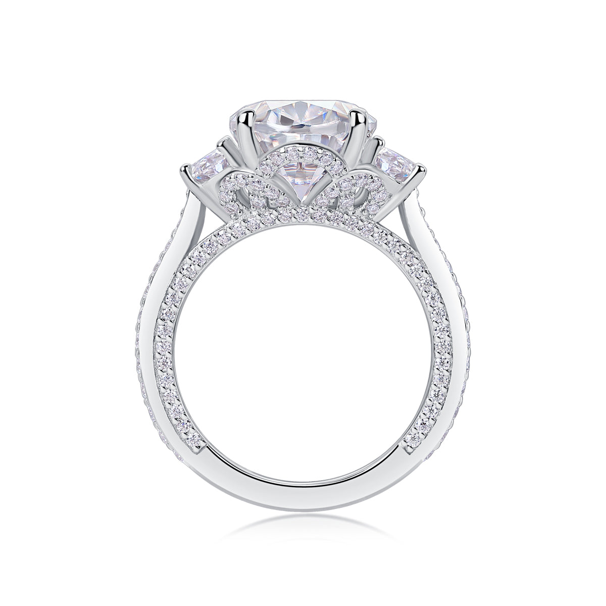 Crown Of Radiance Moissanite Ring