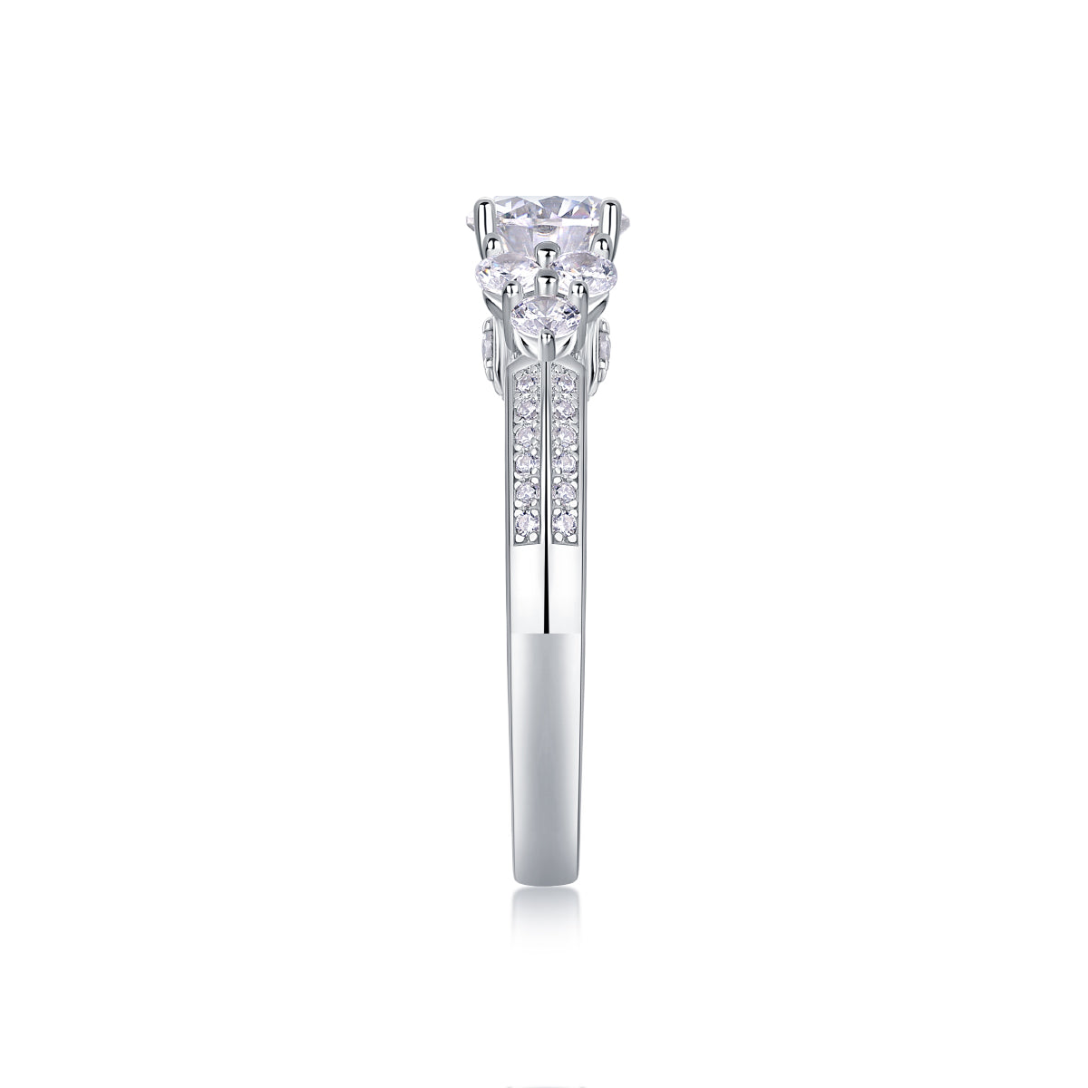 Coral Dream Moissanite Ring