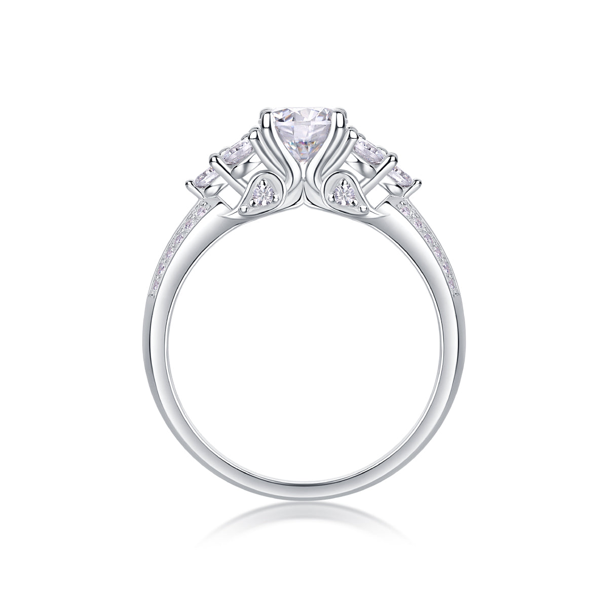 Coral Dream Moissanite Ring