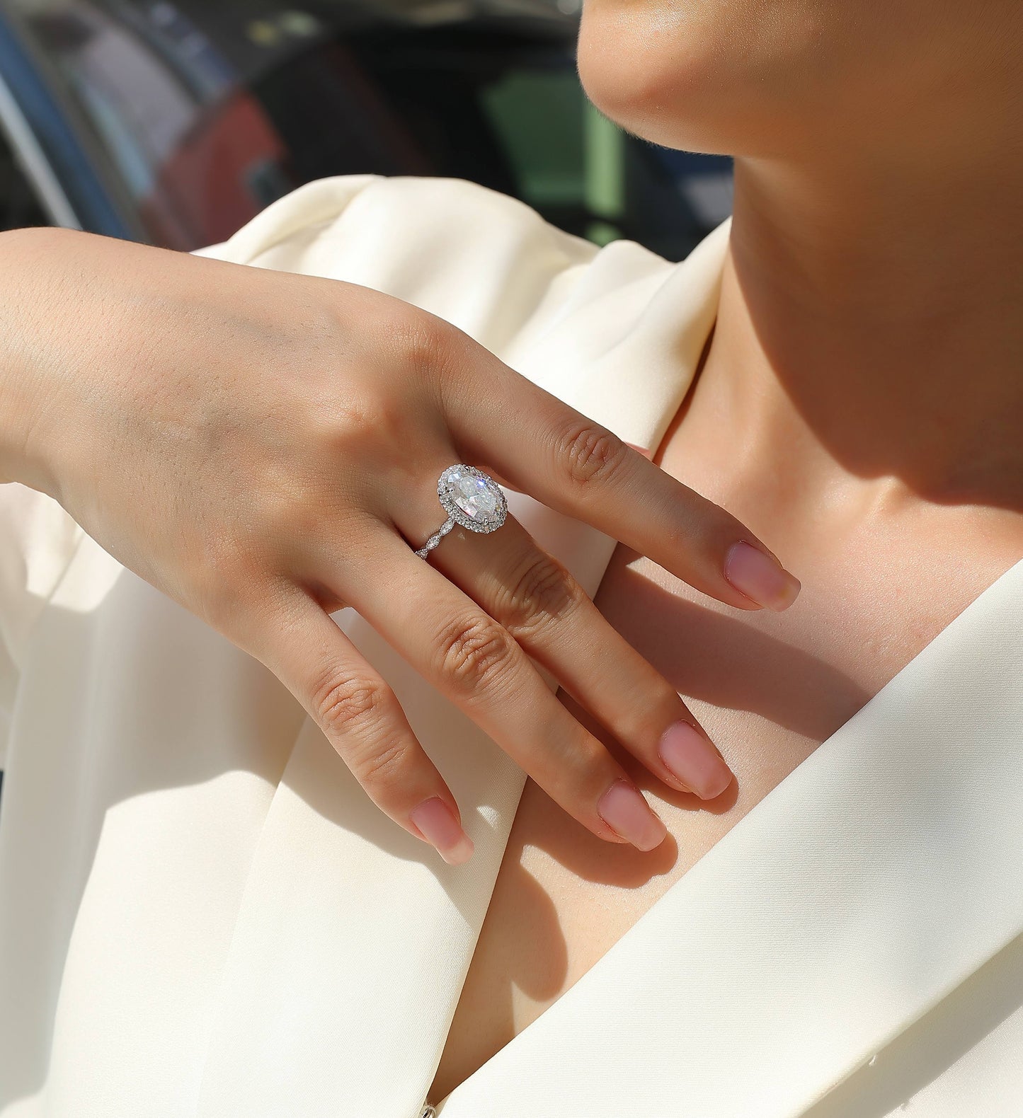 Moonlight Pupil Moissanite Ring