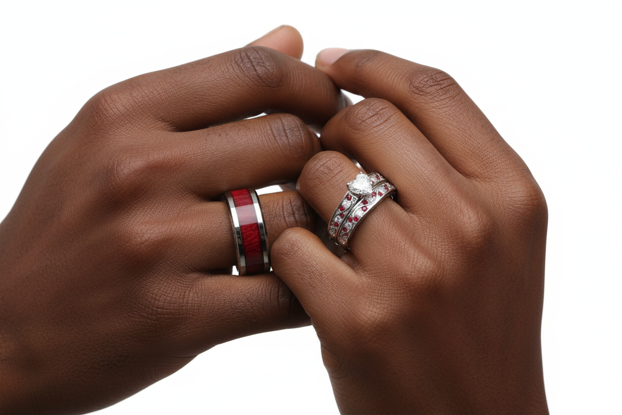 Elegant Men's and Women's Combination Couple Rings