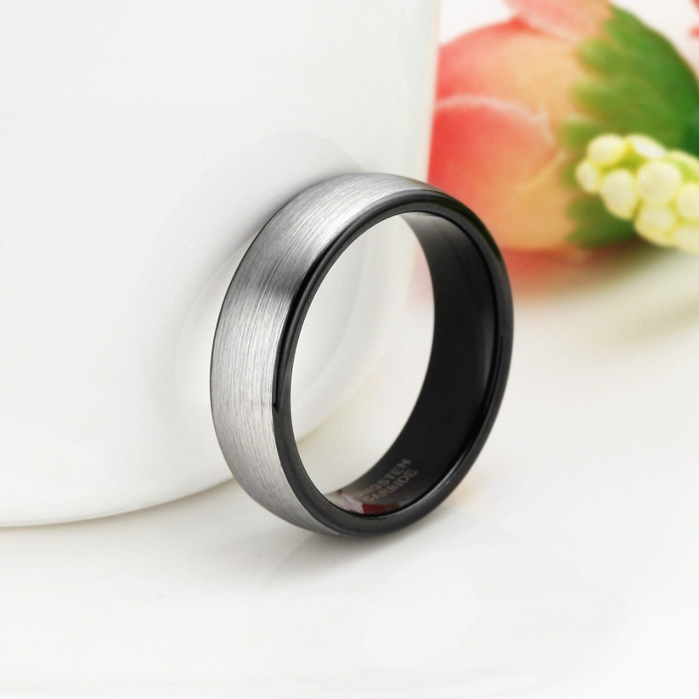 Silver Tungsten Ring