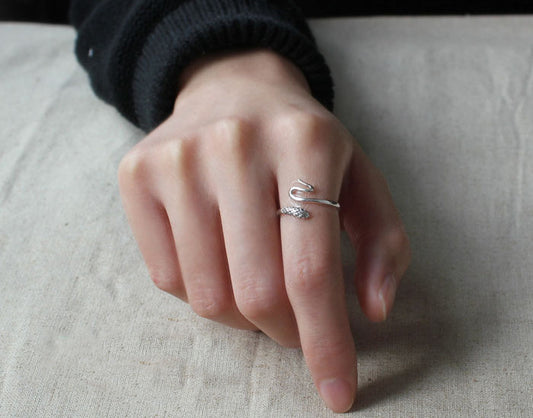 Sterling Silver Small Snake Ring