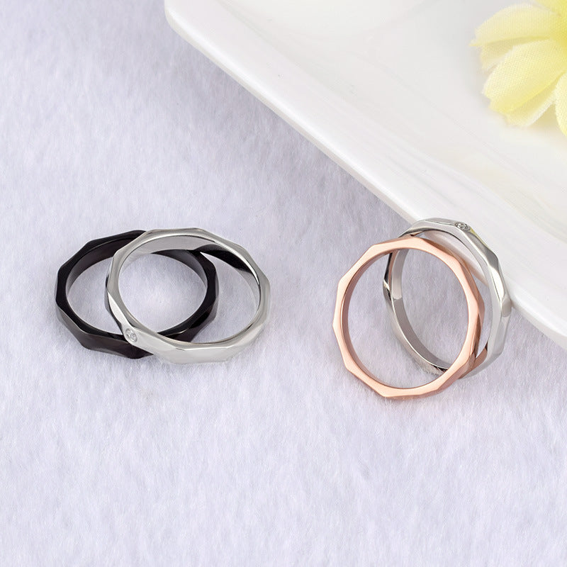 Titanium Steel Couple Rings