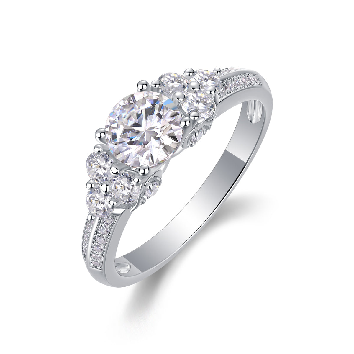 Coral Dream Moissanite Ring