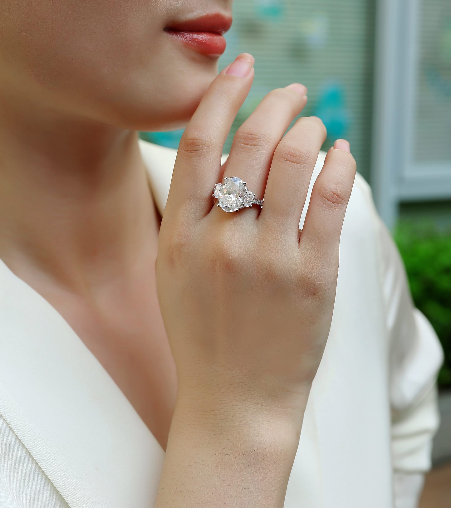 Crown Of Radiance Moissanite Ring