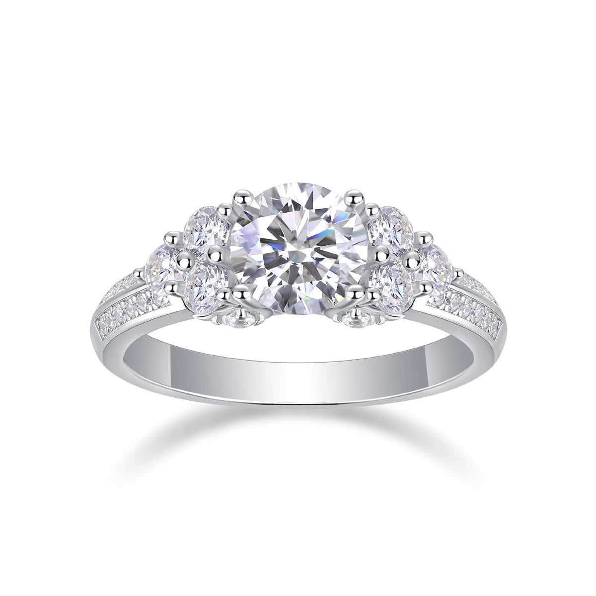 Coral Dream Moissanite Ring