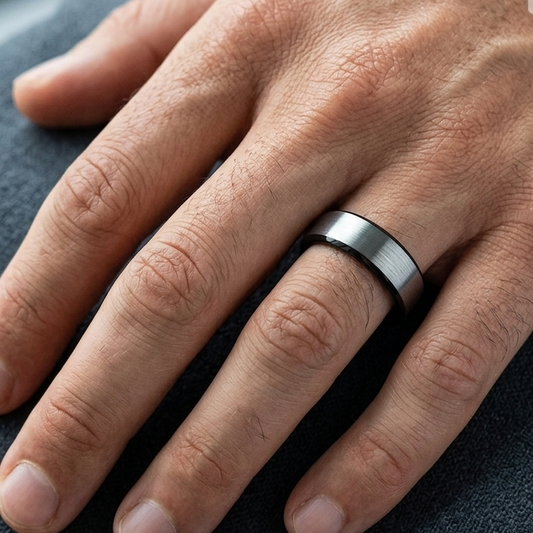 Silver Titan Tungsten Band